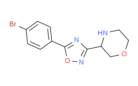 CAS No. 1707571-60-5, 3-(5-(4-Bromophenyl)-1,2,4-oxadiazol-3-yl)morpholine