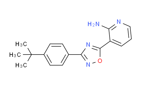 CAS No. 1707576-32-6, 3-(3-(4-(tert-Butyl)phenyl)-1,2,4-oxadiazol-5-yl)pyridin-2-amine