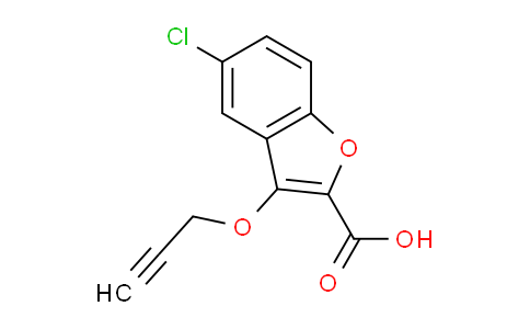 CAS No. 1707581-34-7, 5-Chloro-3-(prop-2-yn-1-yloxy)benzofuran-2-carboxylic acid