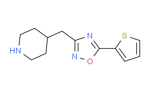 CAS No. 1707586-05-7, 3-(Piperidin-4-ylmethyl)-5-(thiophen-2-yl)-1,2,4-oxadiazole
