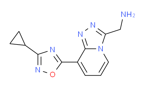 CAS No. 1707594-49-7, (8-(3-Cyclopropyl-1,2,4-oxadiazol-5-yl)-[1,2,4]triazolo[4,3-a]pyridin-3-yl)methanamine
