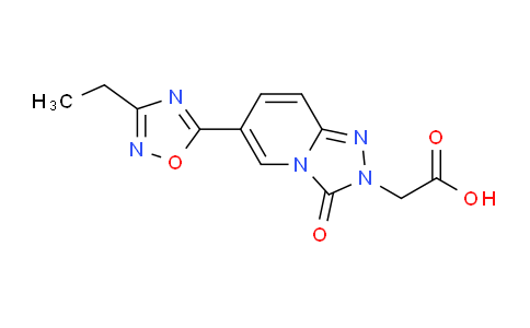 CAS No. 1707603-36-8, 2-(6-(3-Ethyl-1,2,4-oxadiazol-5-yl)-3-oxo-[1,2,4]triazolo[4,3-a]pyridin-2(3H)-yl)acetic acid