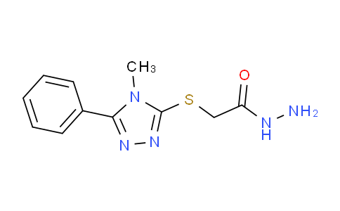 CAS No. 120873-48-5, 2-((4-Methyl-5-phenyl-4H-1,2,4-triazol-3-yl)thio)acetohydrazide