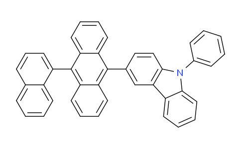 CAS No. 1261580-75-9, 3-(10-(Naphthalen-1-yl)anthracen-9-yl)-9-phenyl-9H-carbazole