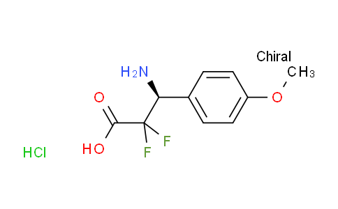 CAS No. 1263094-82-1, (S)-3-AMINO-2,2-DIFLUORO-3-(4-METHOXYPHENYL)PROPIONIC ACID HCL
