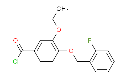 CAS No. 1160260-00-3, 3-Ethoxy-4-((2-fluorobenzyl)oxy)benzoyl chloride