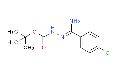 CAS No. 1053656-11-3, tert-Butyl 2-(amino(4-chlorophenyl)methylene)hydrazinecarboxylate