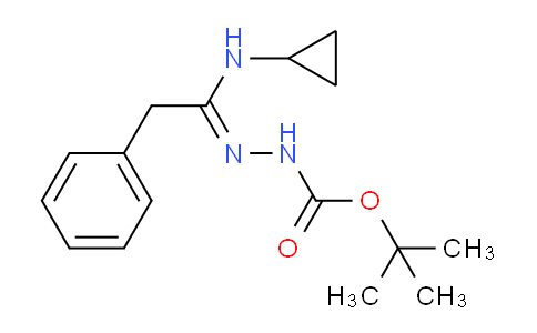 CAS No. 1053657-34-3, tert-Butyl 2-(1-(cyclopropylamino)-2-phenylethylidene)hydrazinecarboxylate