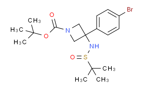 CAS No. 1313872-55-7, 1-Boc-3-[[(tert-butyl)sulfinyl]amino]-3-(4-bromophenyl)azetidine