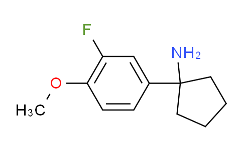 CAS No. 1344251-03-1, 1-(3-Fluoro-4-methoxyphenyl)cyclopentanamine