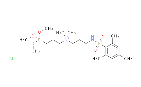CAS No. 2085770-79-0, 1-Propanaminium, N,N-dimethyl-N-[3-(trimethoxysilyl)propyl]-3-[[(2,4,6-trimethylphenyl)sulfonyl]amino]-, chloride (1:1)