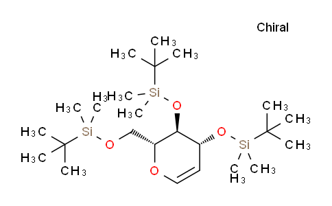 CAS No. 79999-47-6, (((2R,3R,4R)-2-(((tert-butyldimethylsilyl)oxy)methyl)-3,4-dihydro-2H-pyran-3,4-diyl)bis(oxy))bis(tert-butyldimethylsilane)