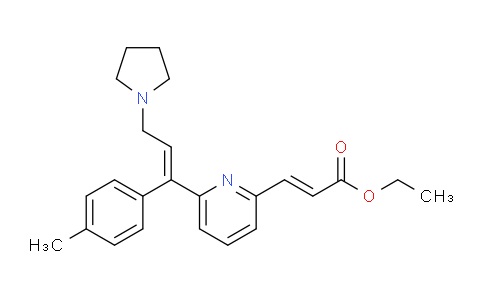 CAS No. 87849-18-1, ethyl (E)-3-(6-((E)-3-(pyrrolidin-1-yl)-1-(p-tolyl)prop-1-en-1-yl)pyridin-2-yl)acrylate