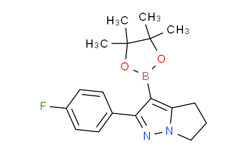 CAS No. 1429654-75-0, 2-(4-fluorophenyl)-3-(4,4,5,5-tetramethyl-1,3,2-dioxaborolan-2-yl)-5,6-dihydro-4H-pyrrolo[1,2-b]pyrazole