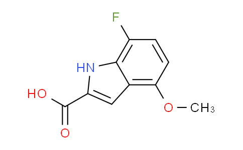 CAS No. 383132-91-0, 7-Fluoro-4-methoxy-1H-indole-2-carboxylic acid