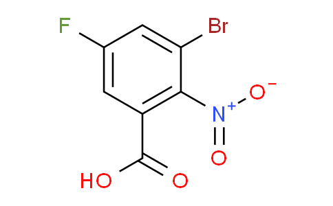 CAS No. 1628556-99-9, 3-Bromo-5-fluoro-2-nitrobenzoic acid