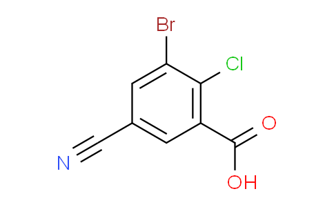 CAS No. 1805104-36-2, 3-Bromo-2-chloro-5-cyanobenzoic acid