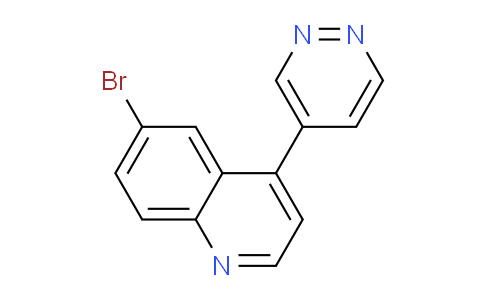 CAS No. 1086063-18-4, 6-Bromo-4-(pyridazin-4-yl)quinoline