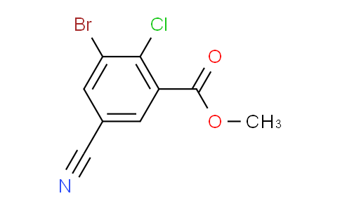 CAS No. 1807026-10-3, Methyl 3-bromo-2-chloro-5-cyanobenzoate