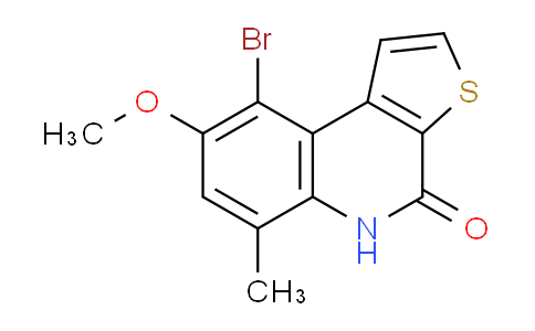 CAS No. 1338543-46-6, 9-Bromo-8-methoxy-6-methylthieno[2,3-c]quinolin-4(5H)-one