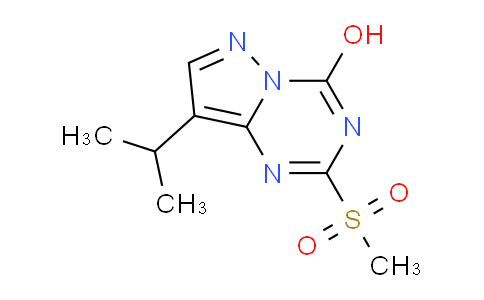 CAS No. 1453187-12-6, 8-Isopropyl-2-(methylsulfonyl)pyrazolo[1,5-a][1,3,5]triazin-4-ol
