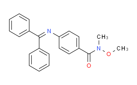 CAS No. 154957-75-2, 4-((diphenylmethylene)amino)-N-methoxy-N-methylbenzamide