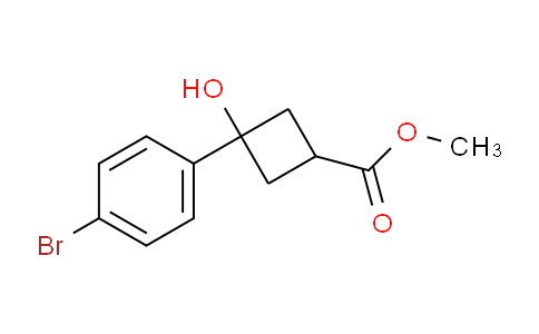 CAS No. 1555708-89-8, Methyl 3-(4-bromophenyl)-3-hydroxycyclobutane-1-carboxylate