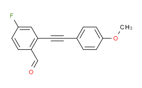 CAS No. 1322091-24-6, 4-Fluoro-2-((4-methoxyphenyl)ethynyl)benzaldehyde