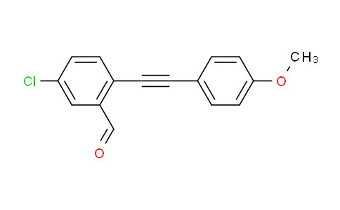 CAS No. 1588973-16-3, 5-chloro-2-((4-methoxyphenyl)ethynyl)benzaldehyde