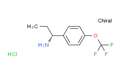 CAS No. 1391401-37-8, (R)-1-(4-(trifluoromethoxy)phenyl)propan-1-amine hydrochloride