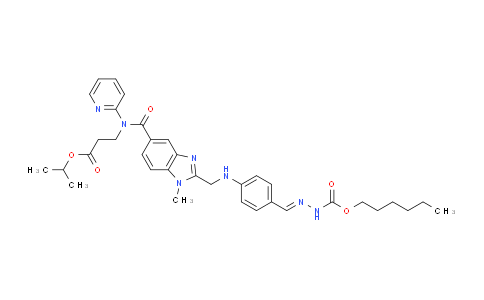 CAS No. 1610758-19-4, N-[[2-[[[4-[[[(Hexyloxy)carbonyl]amino]iminomethyl]phenyl]amino]methyl]-1-methyl-1H-benzimidazol-5-yl]carbonyl]-N-2-pyridinyl-beta-alanine 1-methylethyl ester