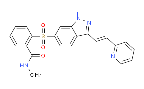 CAS No. 1348536-59-3, N-Methyl-2-[[3-[(1E)-2-(2-pyridinyl)ethenyl]-1H-indazol-6-yl]sulfonyl]benzamide