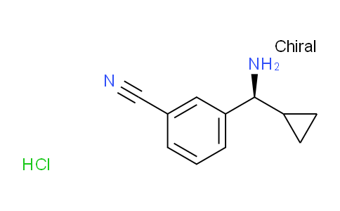 CAS No. 1391436-28-4, (S)-3-(Amino(cyclopropyl)methyl)benzonitrile hydrochloride