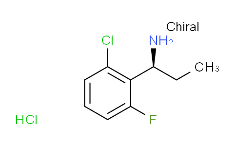 CAS No. 1391435-53-2, (S)-1-(2-chloro-6-fluorophenyl)propan-1-amine hcl