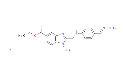 CAS No. 1422435-39-9, 2-[[[4-(Aminoiminomethyl)phenyl]amino]methyl]-1-methyl-1H-benzimidazole-5-carboxylic acid ethyl ester hydrochloride (1:1)