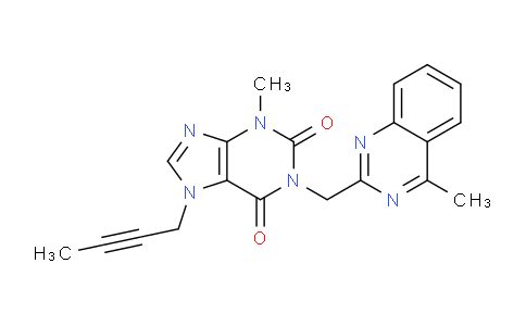 CAS No. 1911621-52-7, 7-(2-Butyn-1-yl)-3,7-dihydro-3-methyl-1-[(4-methyl-2-quinazolinyl)methyl]-1H-purine-2,6-dione