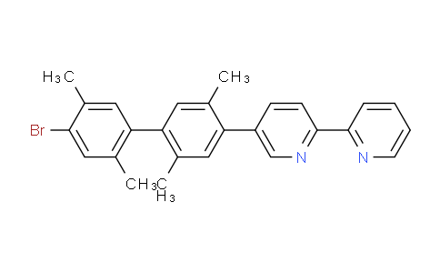 CAS No. 1590449-77-6, 5-(4'-Bromo-2,2',5,5'-tetramethyl-[1,1'-biphenyl]-4-yl)-2,2'-bipyridine