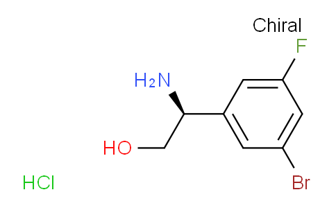 CAS No. 1646566-74-6, (S)-2-amino-2-(3-bromo-5-fluorophenyl)ethan-1-ol hydrochloride