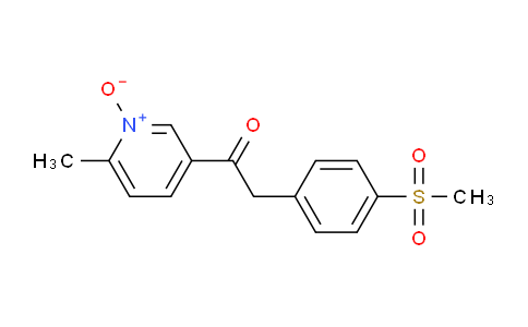 CAS No. 1027162-35-1, 1-(6-Methyl-1-oxido-3-pyridinyl)-2-[4-(methylsulfonyl)phenyl]ethanone