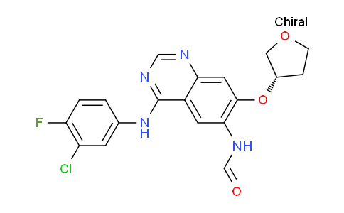 CAS No. 2223677-60-7, N-[4-[(3-Chloro-4-fluorophenyl)amino]-7-[[(3S)-tetrahydro-3-furanyl]oxy]-6-quinazolinyl]formamide