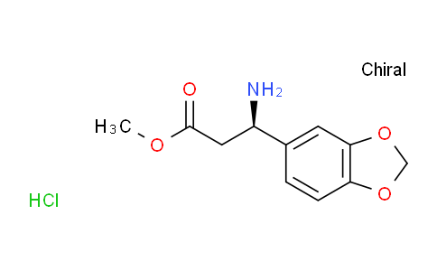 CAS No. 2061996-64-1, Methyl (R)-3-amino-3-(benzo[d][1,3]dioxol-5-yl)propanoate hydrochloride