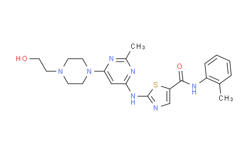CAS No. 1184919-23-0, 2-[[6-[4-(2-Hydroxyethyl)-1-piperazinyl]-2-methyl-4-pyrimidinyl]amino]-N-(2-methylphenyl)-5-thiazolecarboxamide