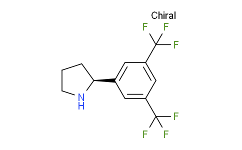 CAS No. 1213591-33-3, (S)-2-(3,5-bis(trifluoromethyl)phenyl)pyrrolidine