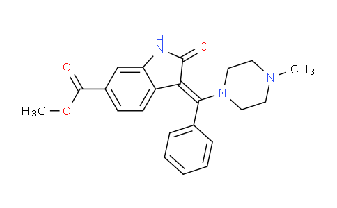 CAS No. 2101947-36-6, 2,3-Dihydro-3-[(4-methyl-1-piperazinyl)phenylmethylene]-2-oxo-1H-indole-6-carboxylic acid methyl ester
