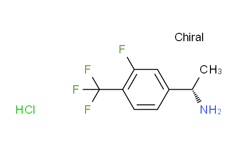 CAS No. 1415257-78-1, (S)-1-(3-Fluoro-4-(trifluoromethyl)phenyl)ethanamine hydrochloride