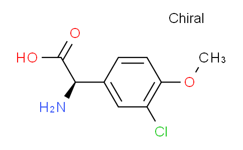 CAS No. 109971-52-0, (R)-2-amino-2-(3-chloro-4-methoxyphenyl)acetic acid