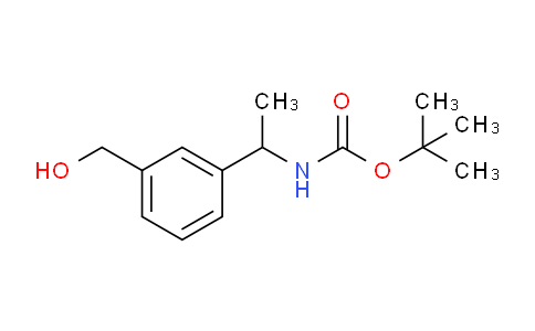 CAS No. 1056675-39-8, tert-butyl (1-(3-(hydroxymethyl)phenyl)ethyl)carbamate