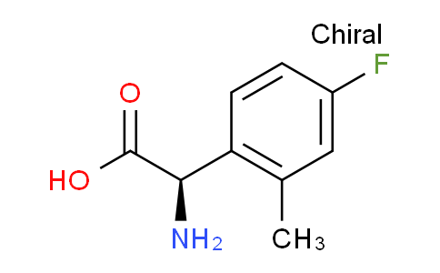 CAS No. 1212807-45-8, (R)-2-amino-2-(4-fluoro-2-methylphenyl)acetic acid