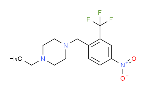 CAS No. 859027-20-6, 1-ethyl-4-(4-nitro-2-(trifluoromethyl)benzyl)piperazine