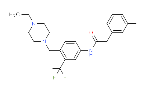 CAS No. 1609678-01-4, N-[4-(4-ethyl-piperazin-1-ylmethyl)-3-trifluoromethyl-phenyl]-2-(3-iodo-phenyl)-acetamide